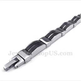 Herrenarmband Aus Titan Und Kautschuk