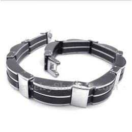 Herrenarmband Aus Titan Und Kautschuk
