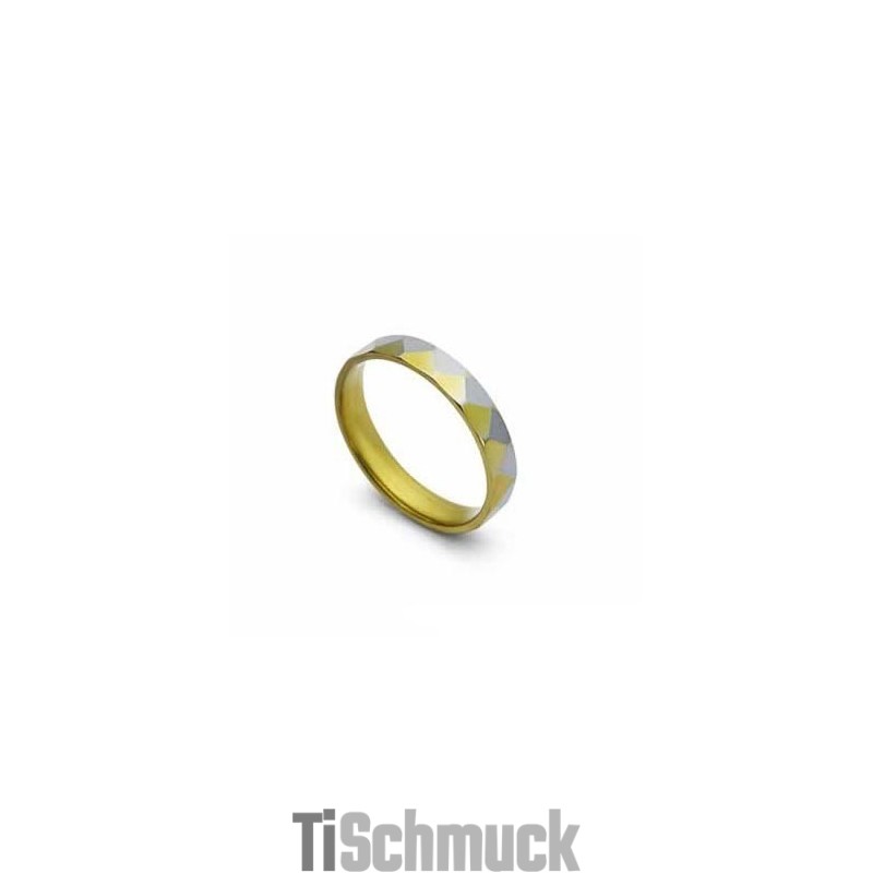 4 Mm Titanring Aus Gold Und Silber 4 Mm Titanring Aus Gold Und Silber