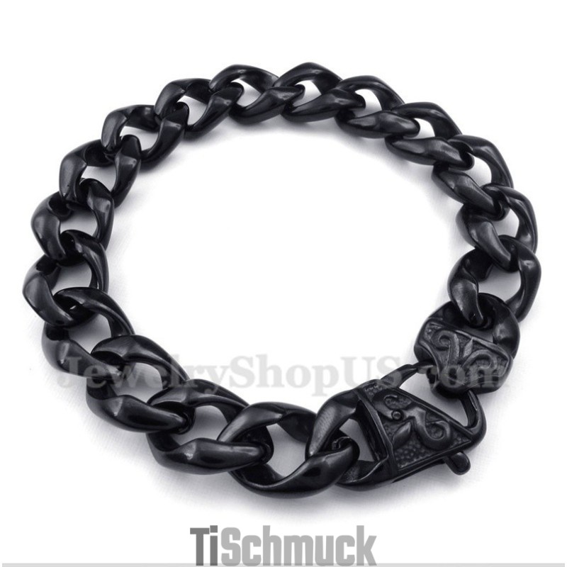 Schwarzes Titan-Gussarmband Für Herren Schwarzes Titan-Gussarmband Für Herren