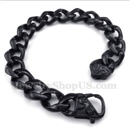 Schwarzes Titan-Gussarmband Für Herren