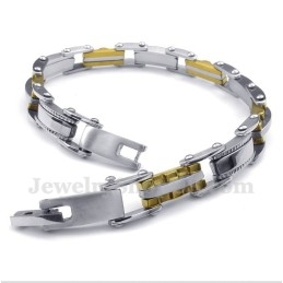 Gezacktes Titan-Gold-Armband Für Herren