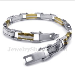 Gezacktes Titan-Gold-Armband Für Herren