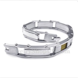 Herren-Kabelarmband Aus Titan Und Gold