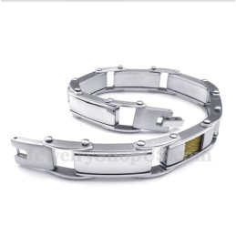 Herren-Kabelarmband Aus Titan Und Gold