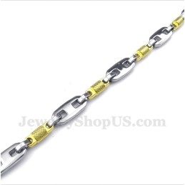 Herren-Zylinderarmband Aus Titan Und Gold