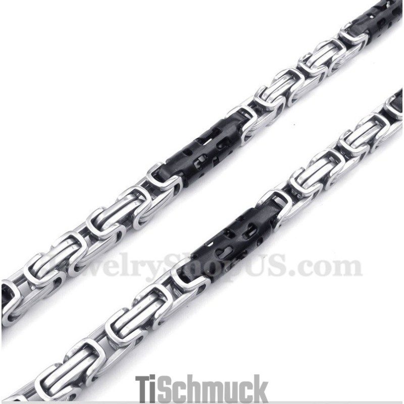 Schwarze Zylinderhalskette Aus Titan Für Herren Schwarze Zylinderhalskette Aus Titan Für Herren