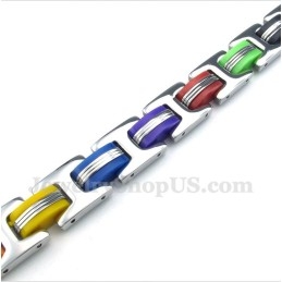 Buntes Titan-Gummiarmband Für Herren