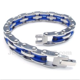 Herrenarmband Aus Titan Und Blauem Kautschuk