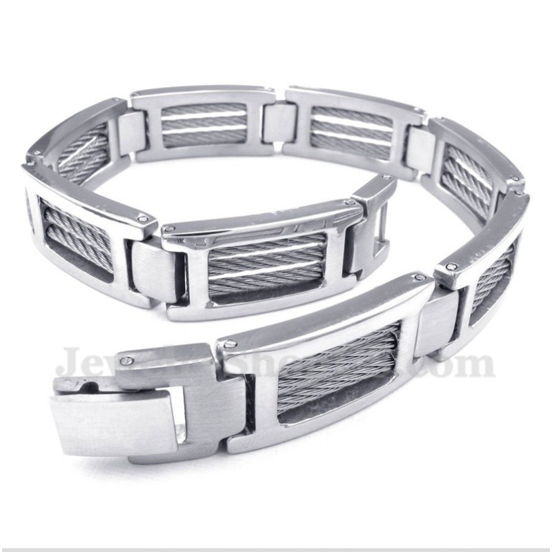 Herren-Titan-Kabelarmband