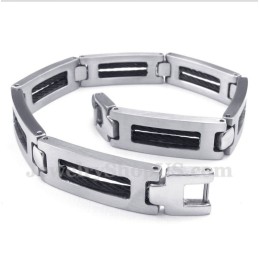 Herren-Titan-Kabelarmband In Schwarz
