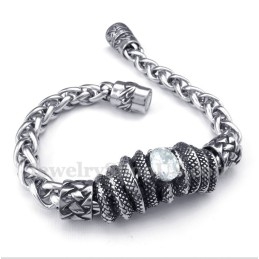 Herrenarmband Aus Titan Mit Weißen Diamanten