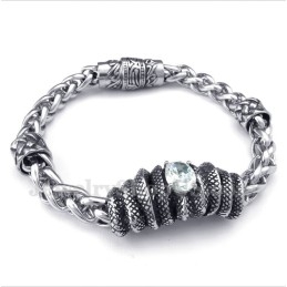Herrenarmband Aus Titan Mit Weißen Diamanten