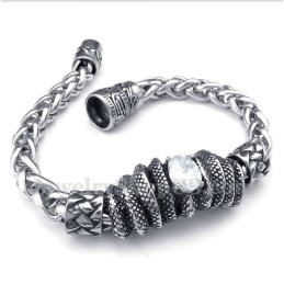 Herrenarmband Aus Titan Mit Weißen Diamanten