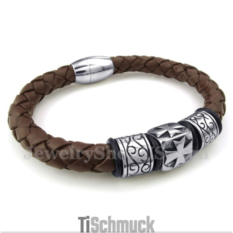 Herren Titan Lederarmband Herren Titan Lederarmband