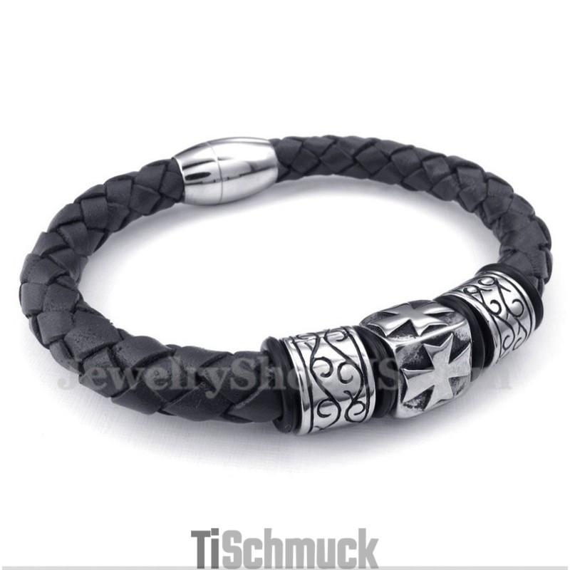 Herren Titan Lederarmband Herren Titan Lederarmband