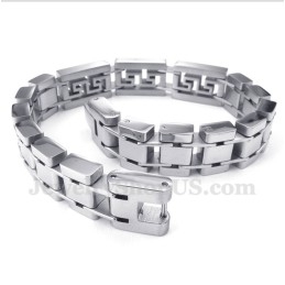 Herrenarmband Aus Titan Mit Griechischem Mäandermuster