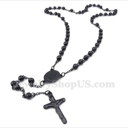 Herren Titan Schwarz Jesus Halskette
