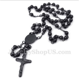 Herren Titan Schwarz Jesus Halskette