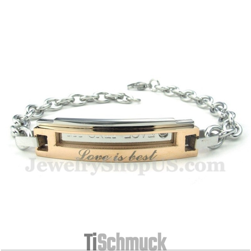 Herren Titan Gold Paar Armband Herren Titan Gold Paar Armband