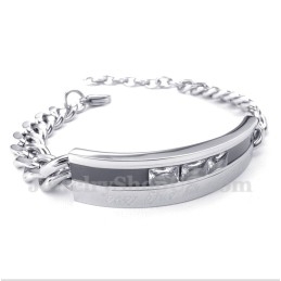 Herren Titan Schwarz Kristall Herren Paar Armband