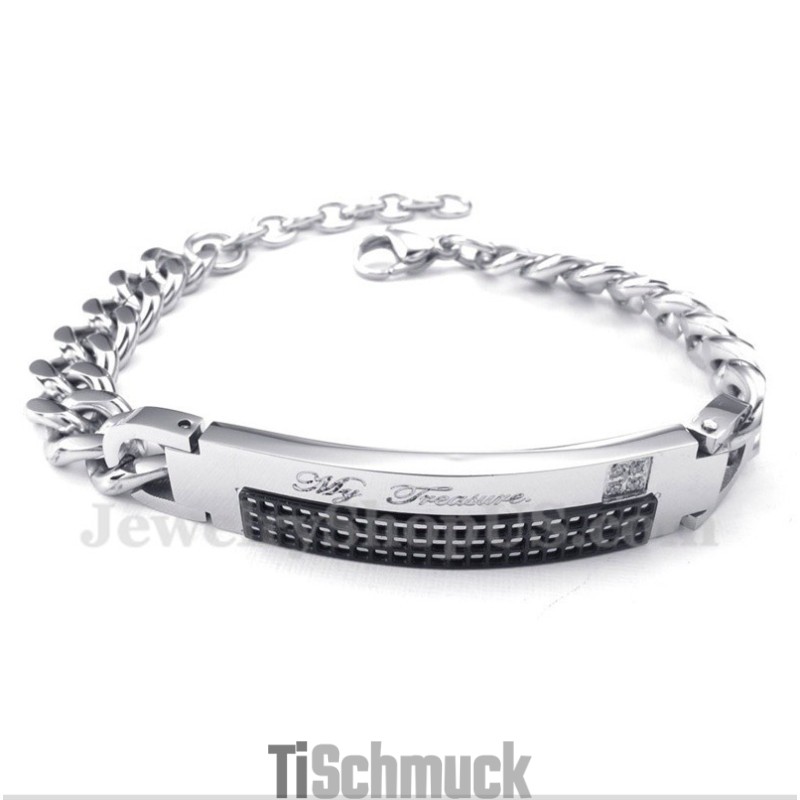 Herren Titan Black Diamond Herren Paar Armband Herren Titan Black Diamond Herren Paar Armband