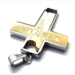 Jesuskreuz-Anhänger Aus Titan (Golden)