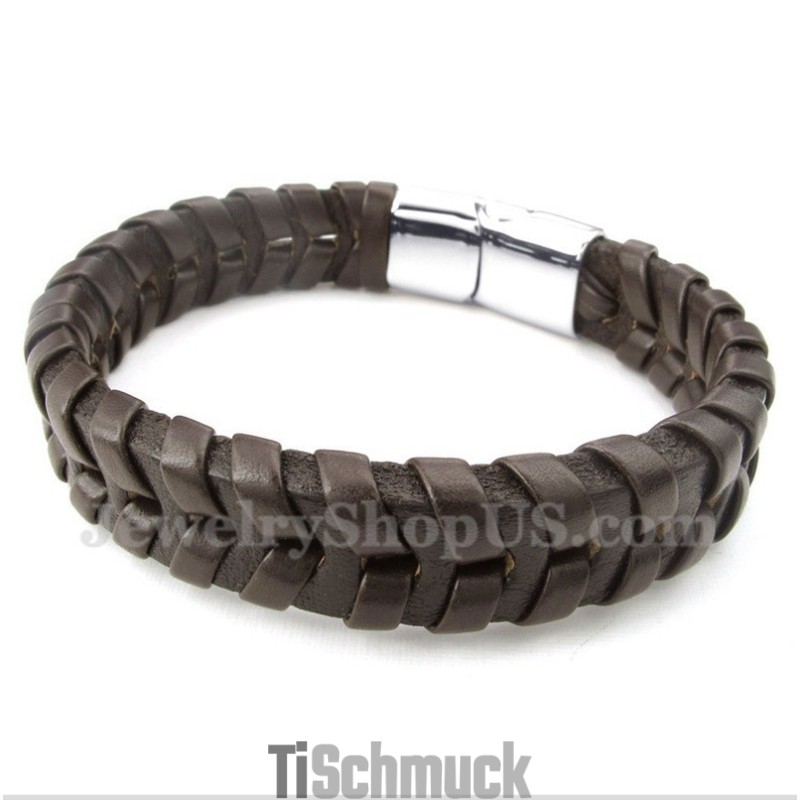 Herren Leder Titan Armband Herren Leder Titan Armband