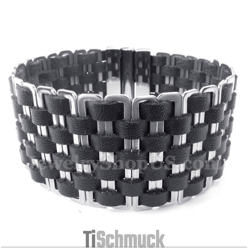 Herren Leder Titan Armband Herren Leder Titan Armband