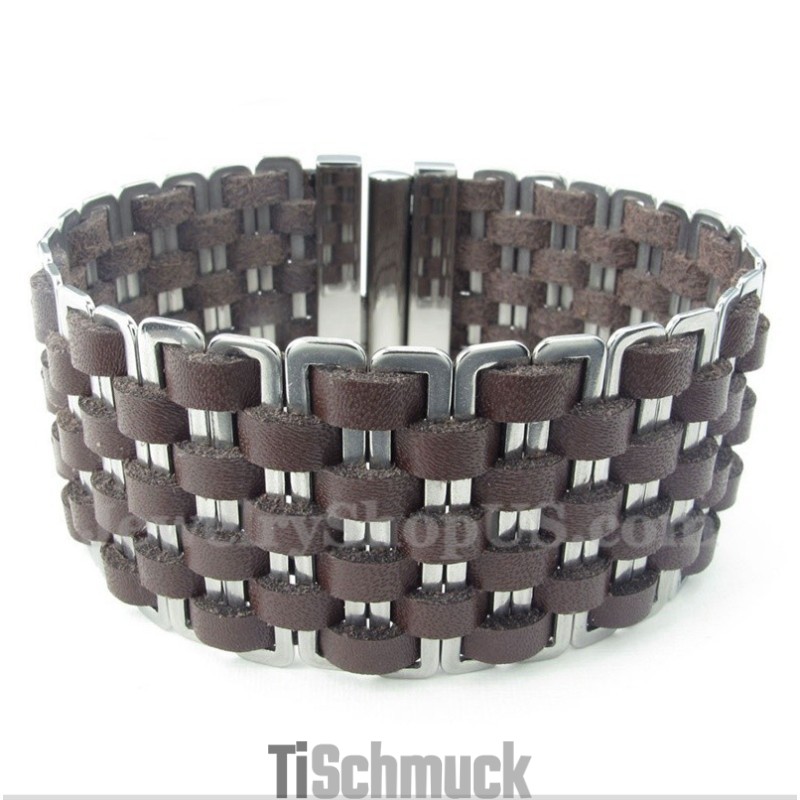 Herren Leder Titan Armband