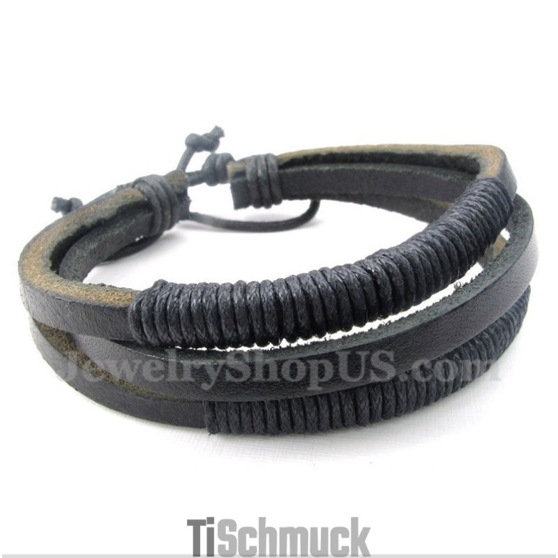 Herren Leder Titan Armband