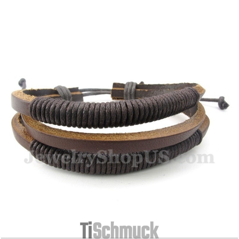 Herren Leder Titan Armband