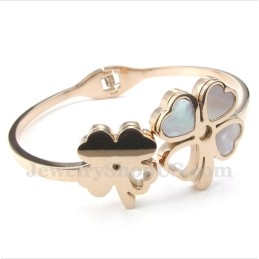Kleeblatt-Armband Aus Titan Und Roségold Für Herren
