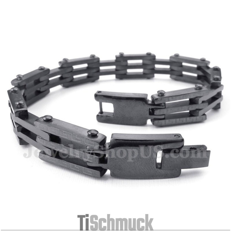 Herrenarmband Aus Titan Mit Griechischem Mäandermuster