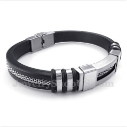 Herrenarmband Aus Titan Und Kautschuk