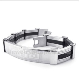 Herrenarmband Aus Titankautschuk Mit Griechischem Mäandermuster