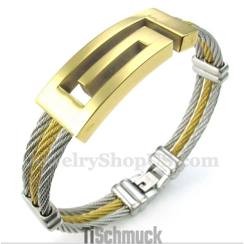Herren-Titan-Kabelarmband