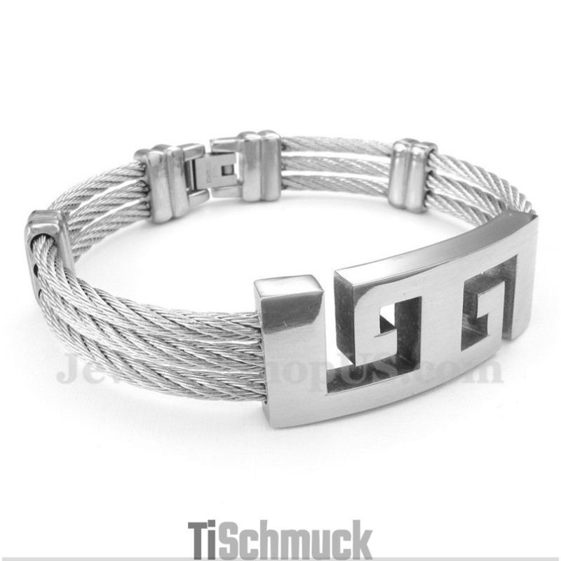 Herren-Titan-Kabelarmband