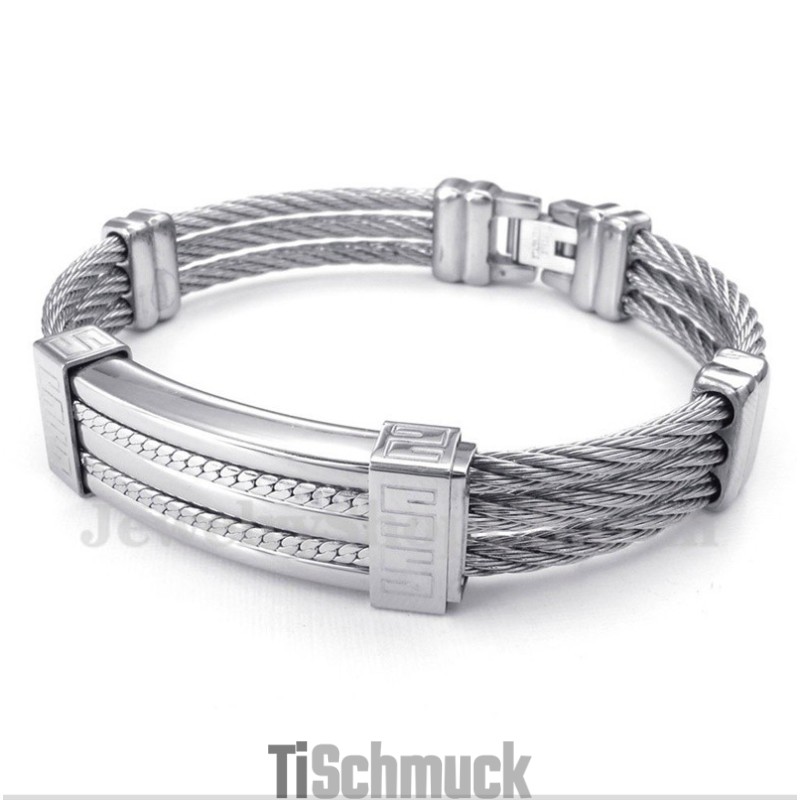Herren-Titan-Kabelarmband