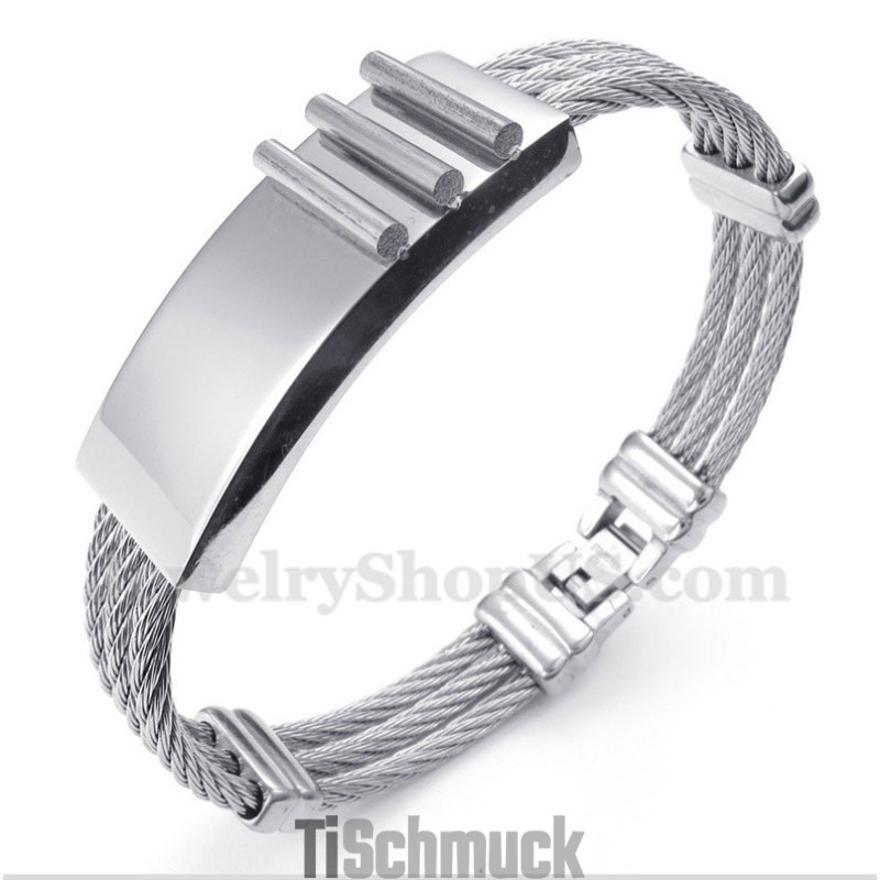 Herren-Titan-Kabelarmband