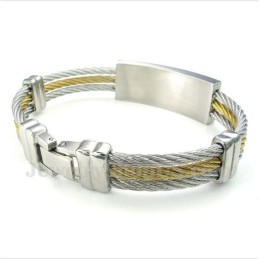 Herren-Armband Aus Titan Mit Kreuzkabel