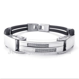 Herren-Lederarmband Aus Titankabel