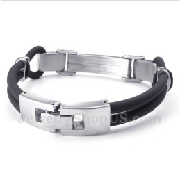 Herren-Lederarmband Aus Titankabel