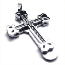 Modischer Sport-Kreuz-Anhänger Aus Titan (Schwarz)