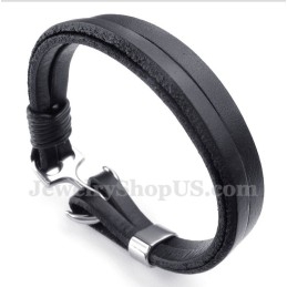 Herren-Lederarmband Mit Anker