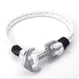 Herren-Lederarmband Mit Anker