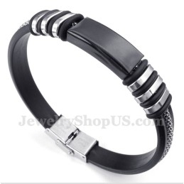 Herrenarmband Aus Titan Und Kautschuk
