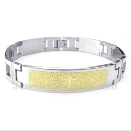 Herrenarmband Aus Titan Mit Kreuz Und Bibelvers
