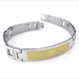 Herrenarmband Aus Titan Mit Kreuz Und Bibelvers