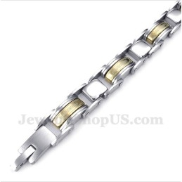 Herrenarmband Aus Titan Und Gold Mit Griechischem Mäandermuster